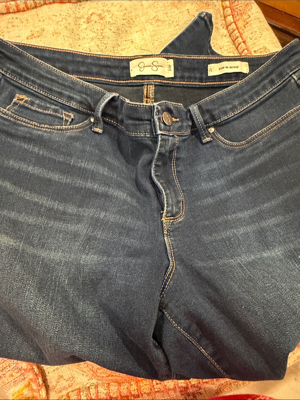 Jessica Simpson Indigo Wash Mid-Rise Skinny Jeans